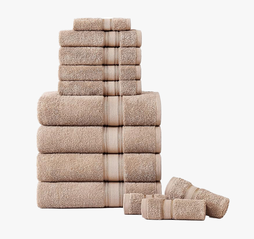 12 Piece Towel set-Taupe