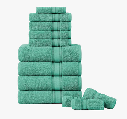 12 Piece Towel set-Teal