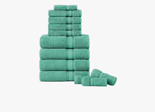 12 Piece 100 Cotton Towel Set