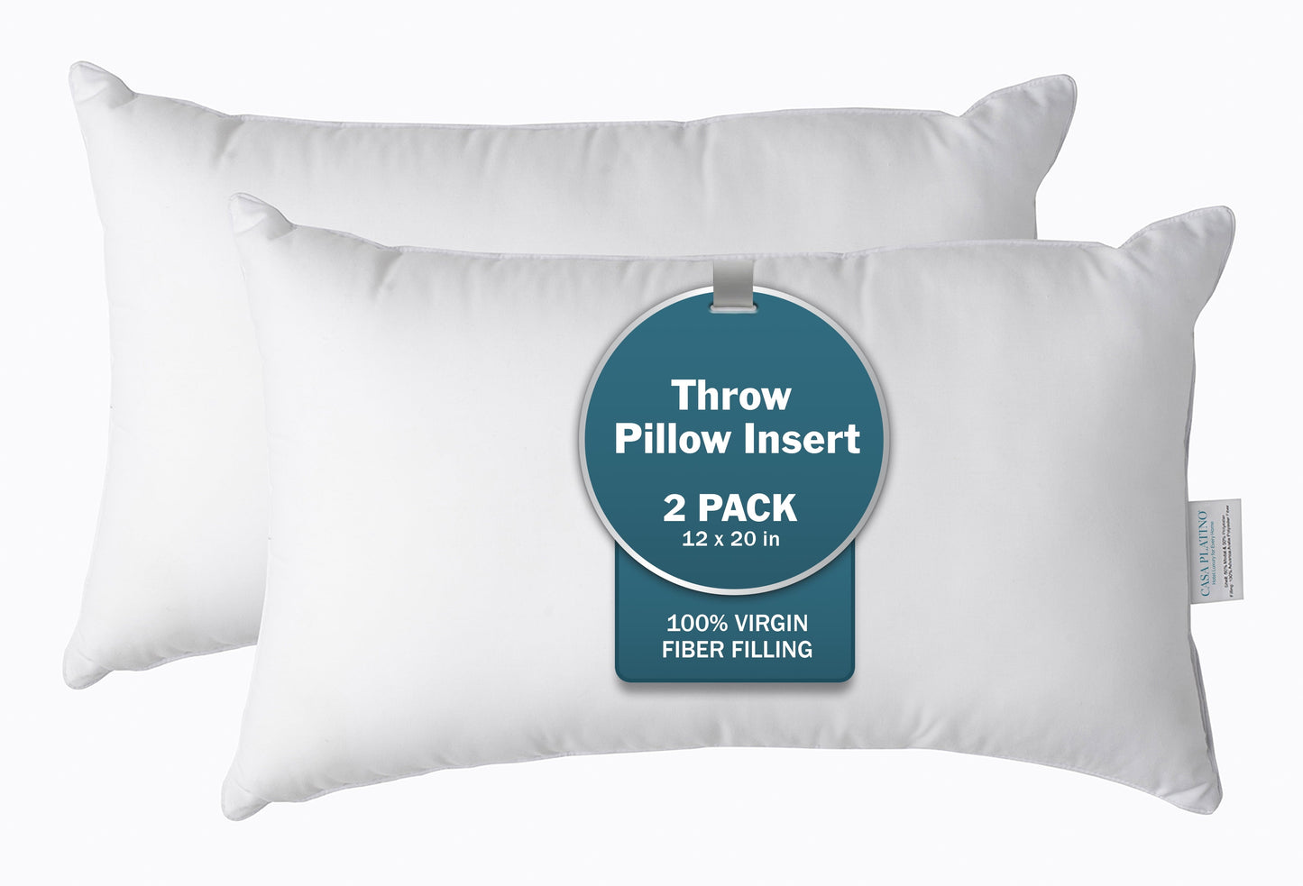 Down-Alternative Throw Pillow Inserts cp-gallery: size=12 x 20 (2 Piece Set)