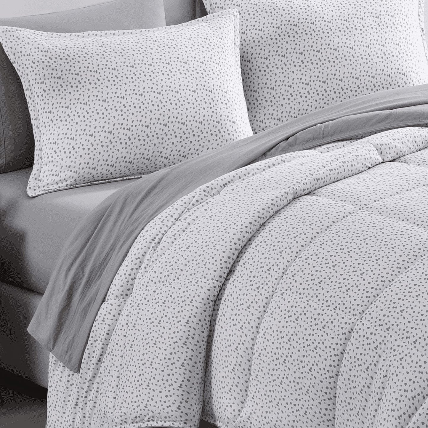 Bed in a Bag cp-gallery: color=White Base Grey Dot; size=Full