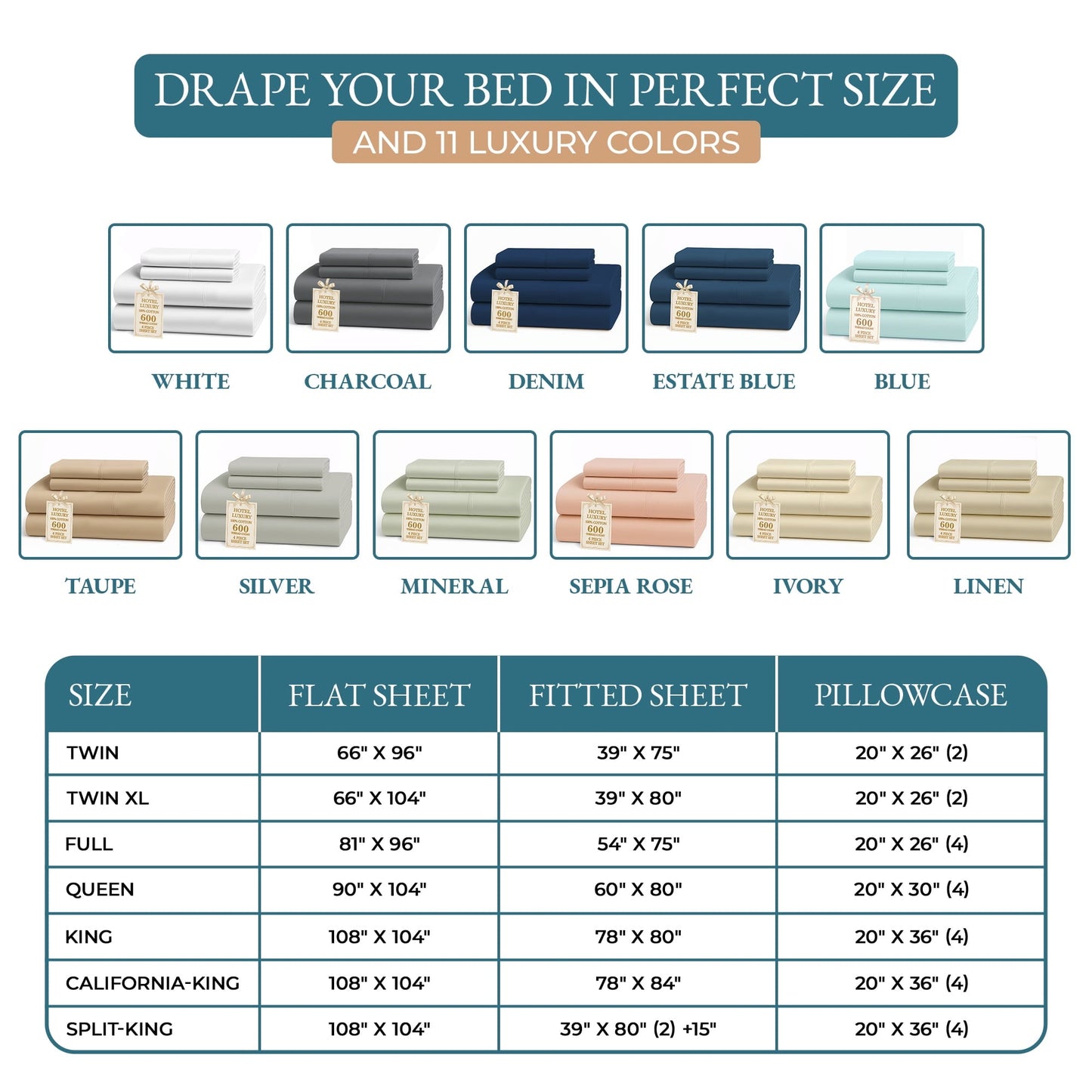 600 Thread Count Cotton Sheet Set cp-gallery: all=true