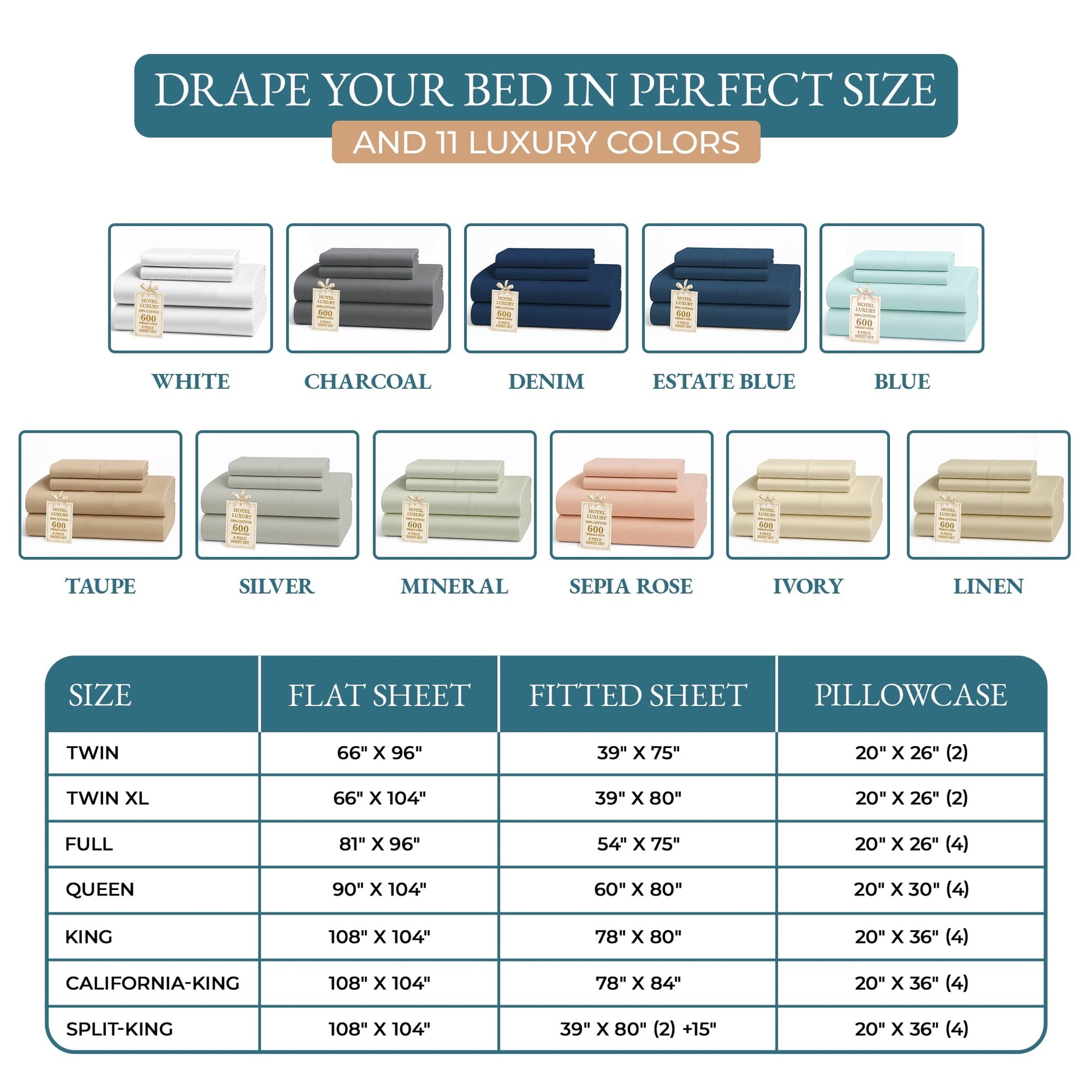600 Thread Count Cotton Sheet Set