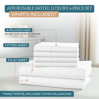 600 Thread Count Cotton Sheet Set cp-gallery: color=White; size=Queen