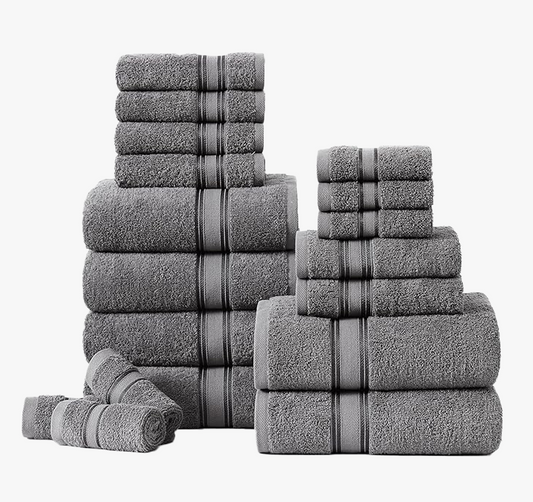 18 Piece Towel set-Cool Grey