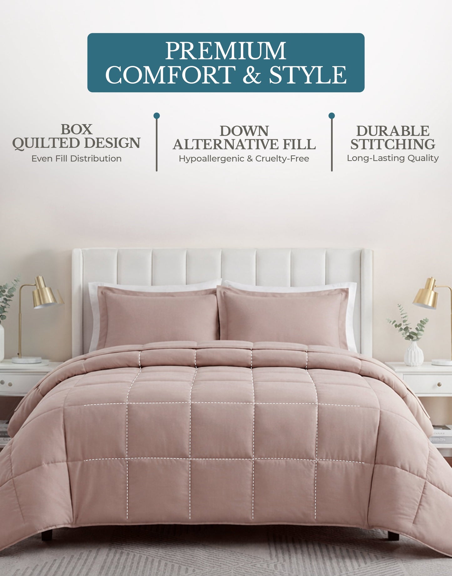Down-Alternative Comforter cp-gallery: color=Sepia Rose