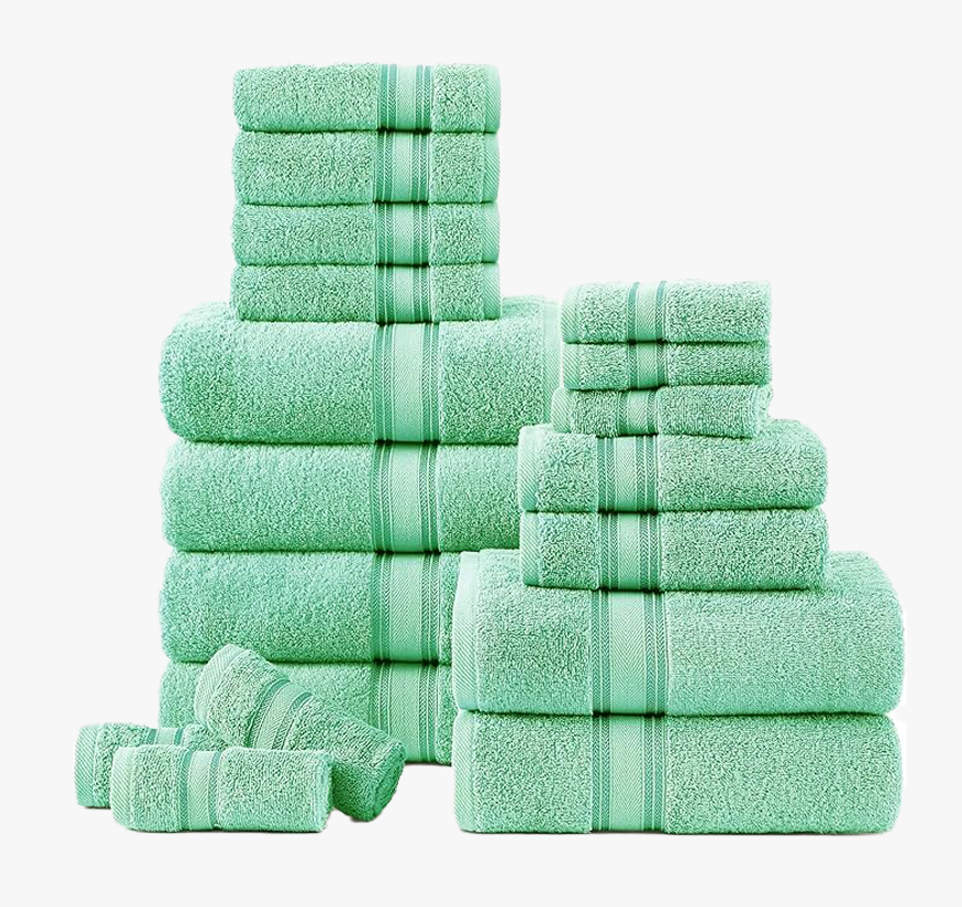 18 Piece Towel set- Aqua Sky