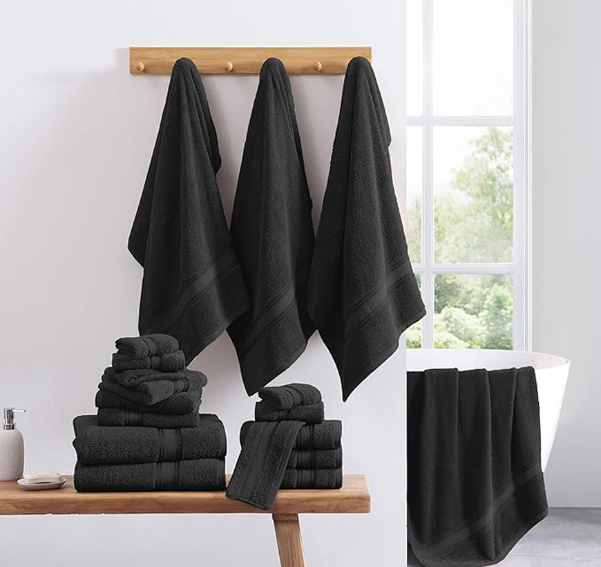 18 Piece Towel set-Black
