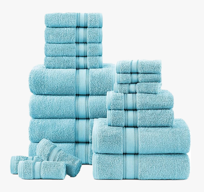 18 Piece Towel set-Blue