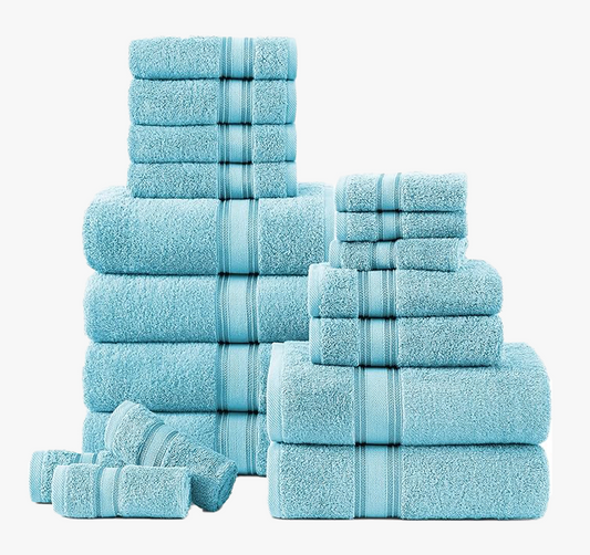 18 Piece Towel set-Blue
