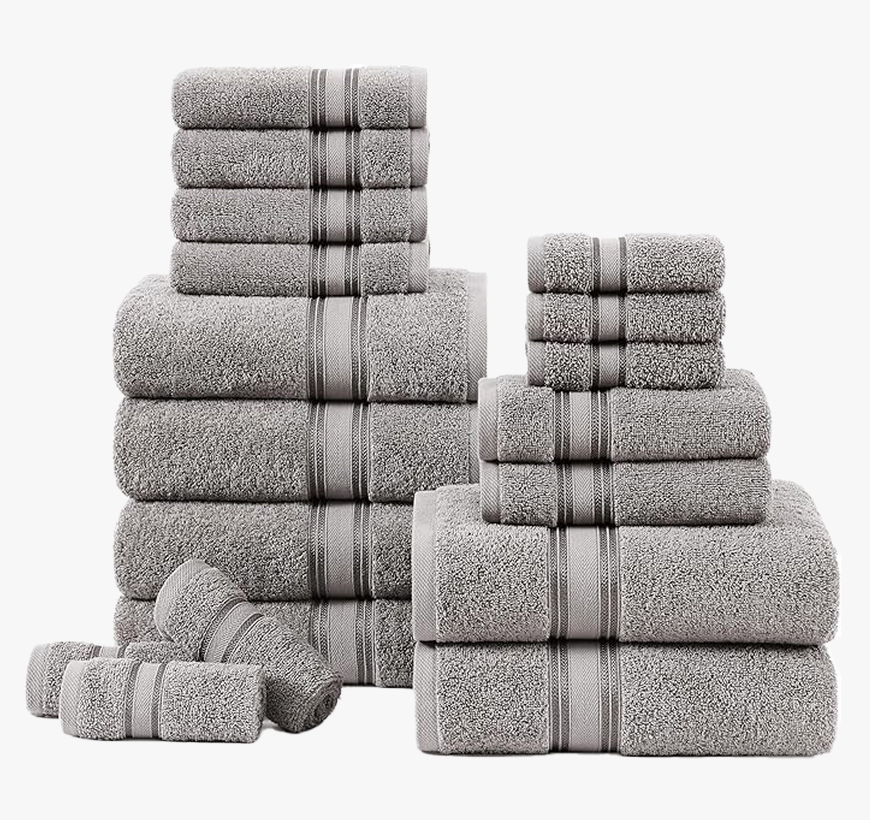 18 Piece Towel set-Grey