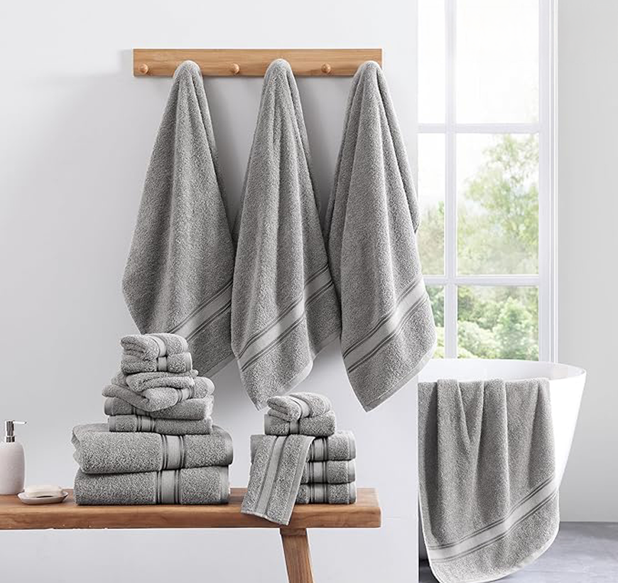 18 Piece Towel set-Grey