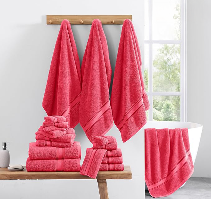 18 Piece Towel set-Honeysuckle