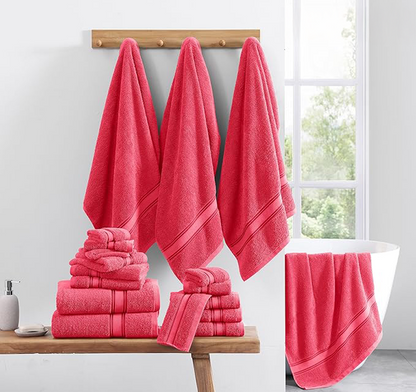 18 Piece Towel set-Honeysuckle
