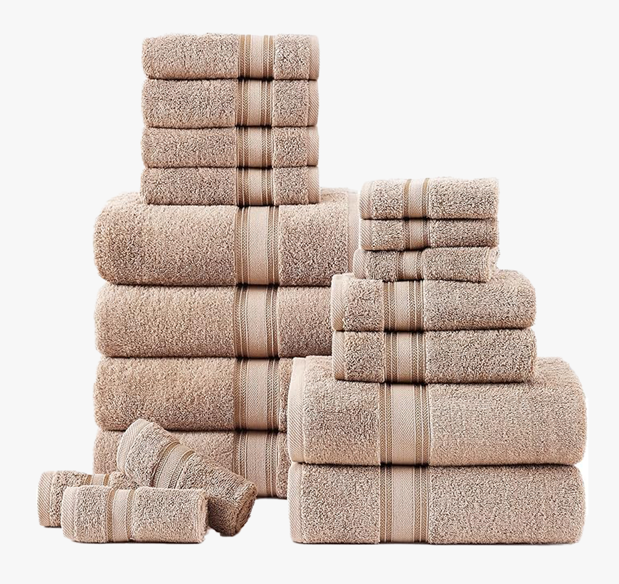 18 Piece Towel set-Taupe