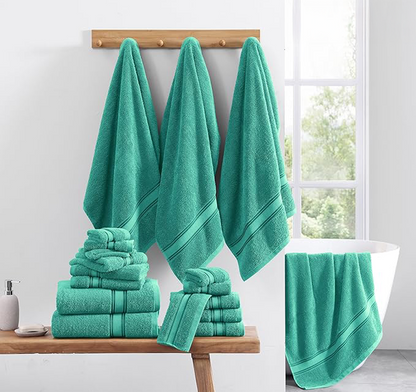 18 Piece Towel set-Teal