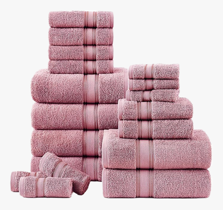 18 Piece Towel set-Wishful Mauve
