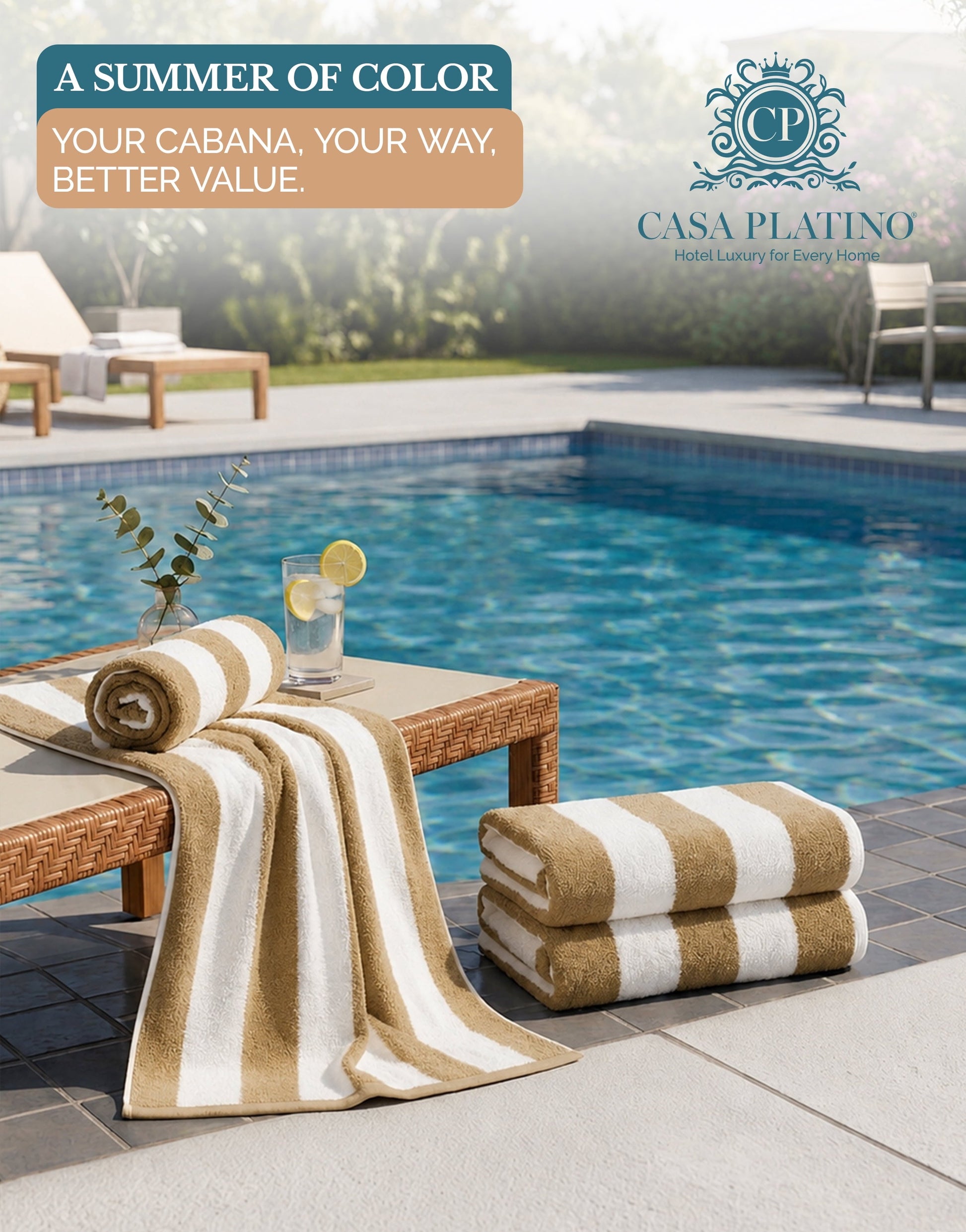4-Piece Cabana Beach Towel Set