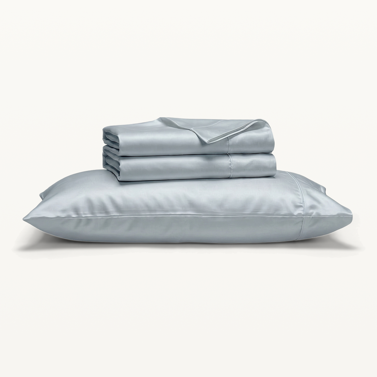 1000 Thread Count Sheet Set - French Blue - folded sheets with one pillowcase