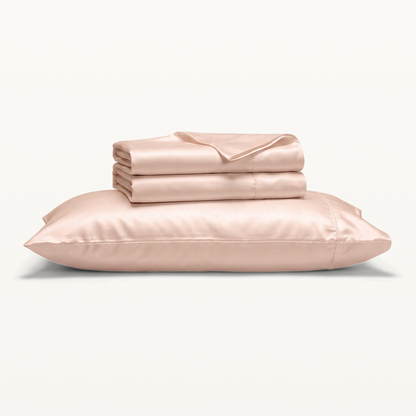 1000 Thread Count Sheet Set - Sepia Rose - folded sheets with one pillowcase