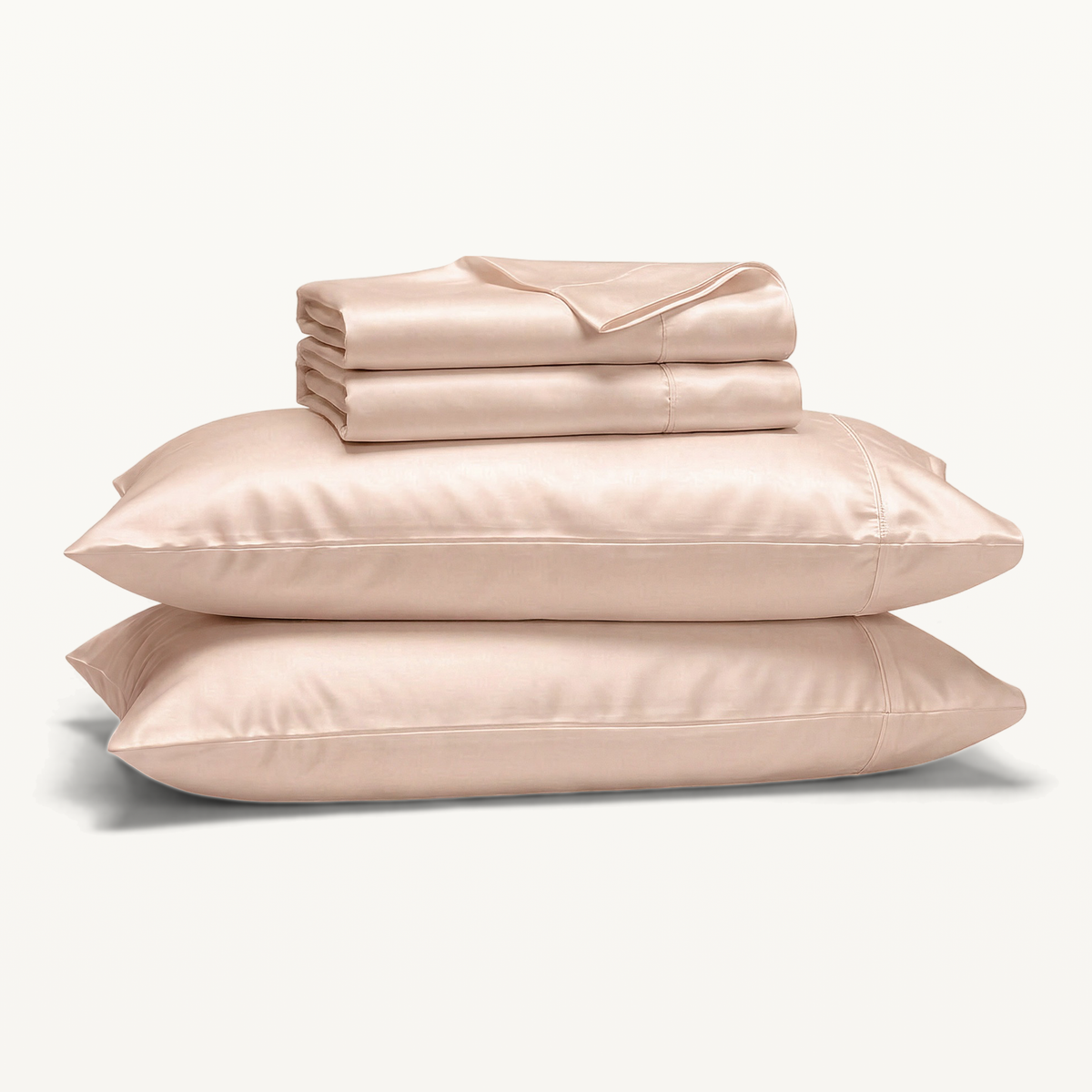 1000 Thread Count Sheet Set - Sepia Rose - folded sheets with two pillowcases