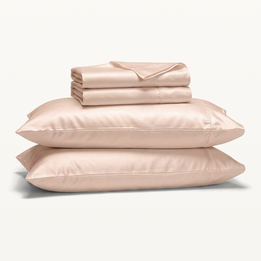 1000 Thread Count Sheet Set - Sepia Rose - folded sheets with two pillowcases