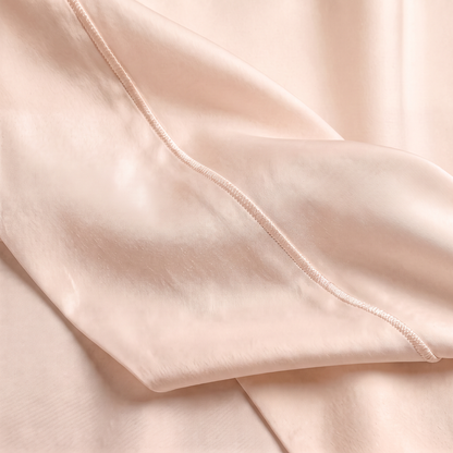 1000 Thread Count Sheet Set - Sepia Rose - corded hem stitching close-up