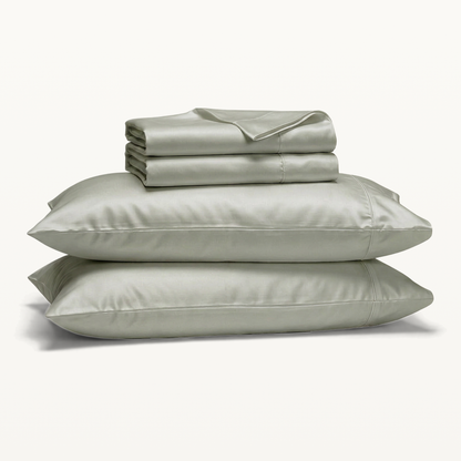 1000 Thread Count Sheet Set - Silver - folded sheets with two pillowcases