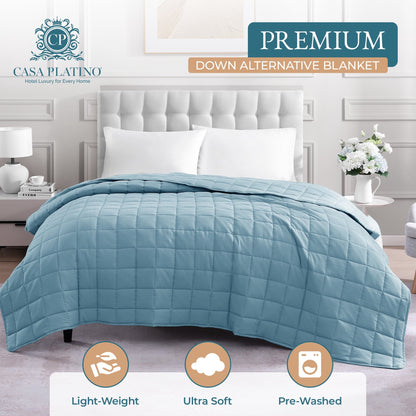 Quilted Bed Blanket cp-gallery: color=French Blue