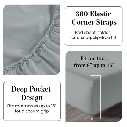 Percale Cotton Sheet Set cp-gallery: color=French Blue