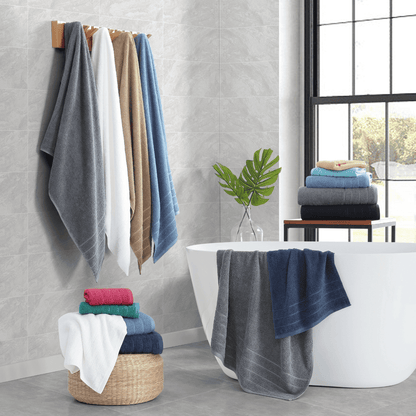2-Piece Oversized Bath Sheets Set cp-gallery: color=Aqua Sky; size=2 Piece Set