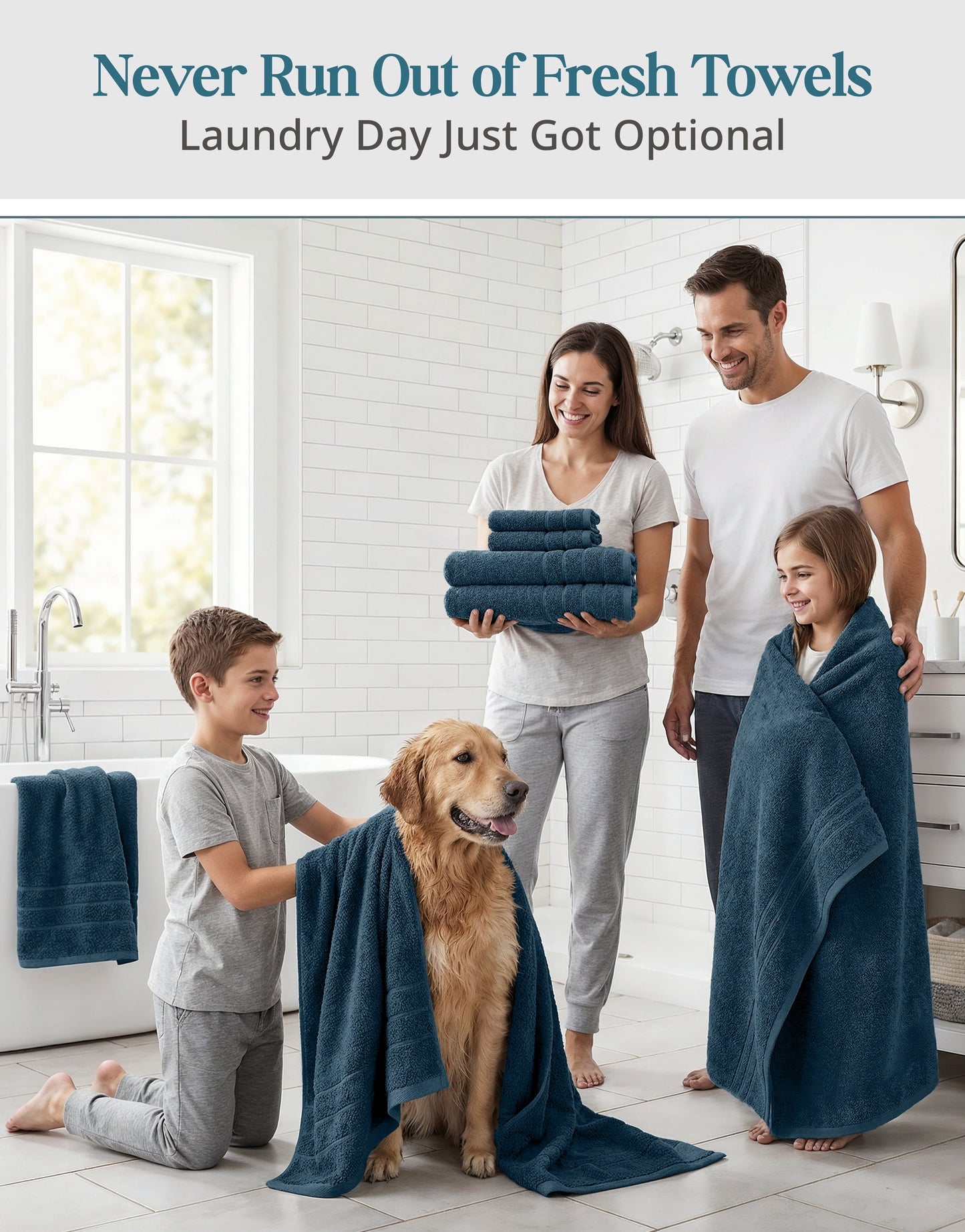 12-Piece Cotton Bath Towel Set cp-gallery: color=Steel Blue; size=12 Piece Set