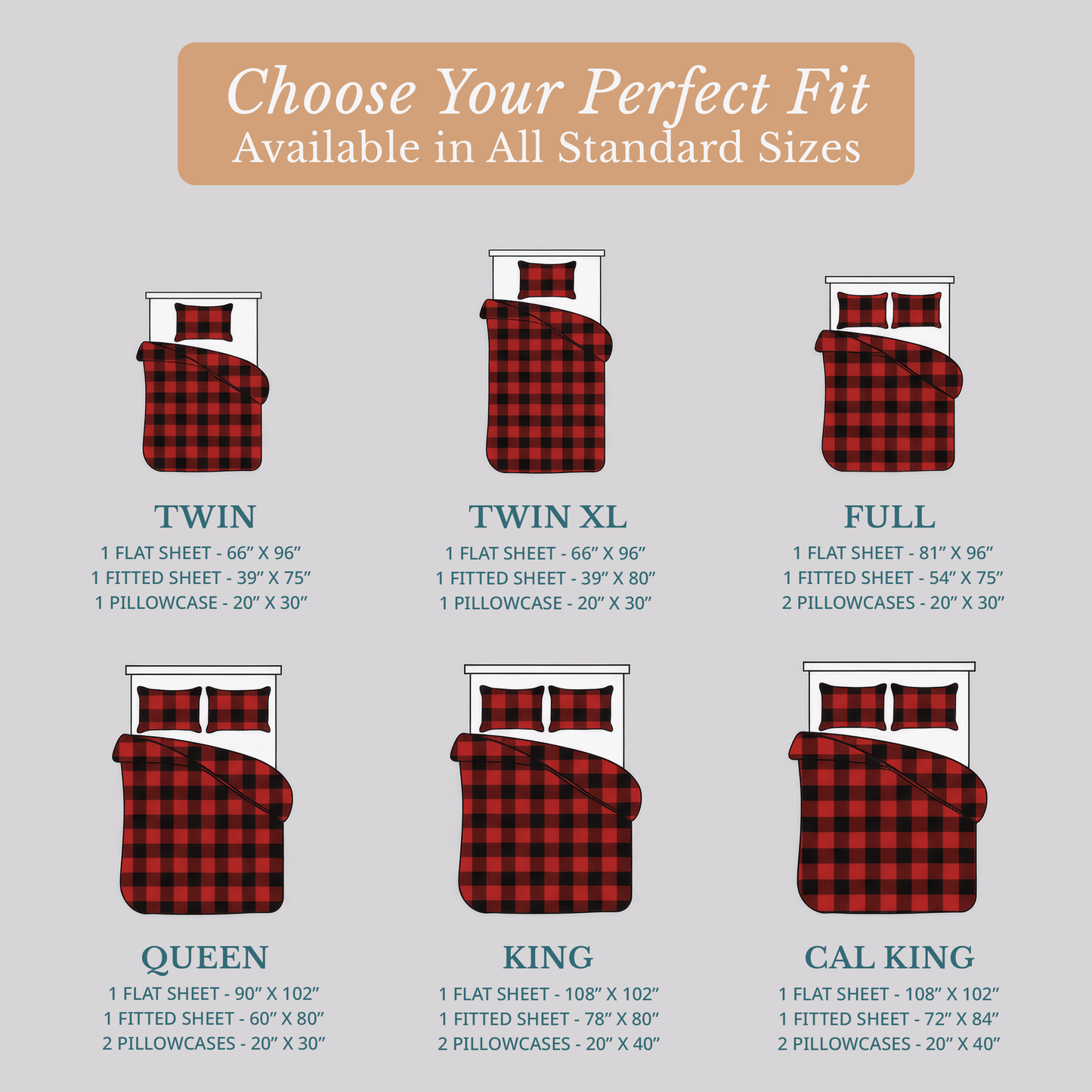 Flannel Sheet Set cp-gallery: color=Buffalo Red