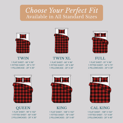 Flannel Sheet Set cp-gallery: color=Buffalo Red