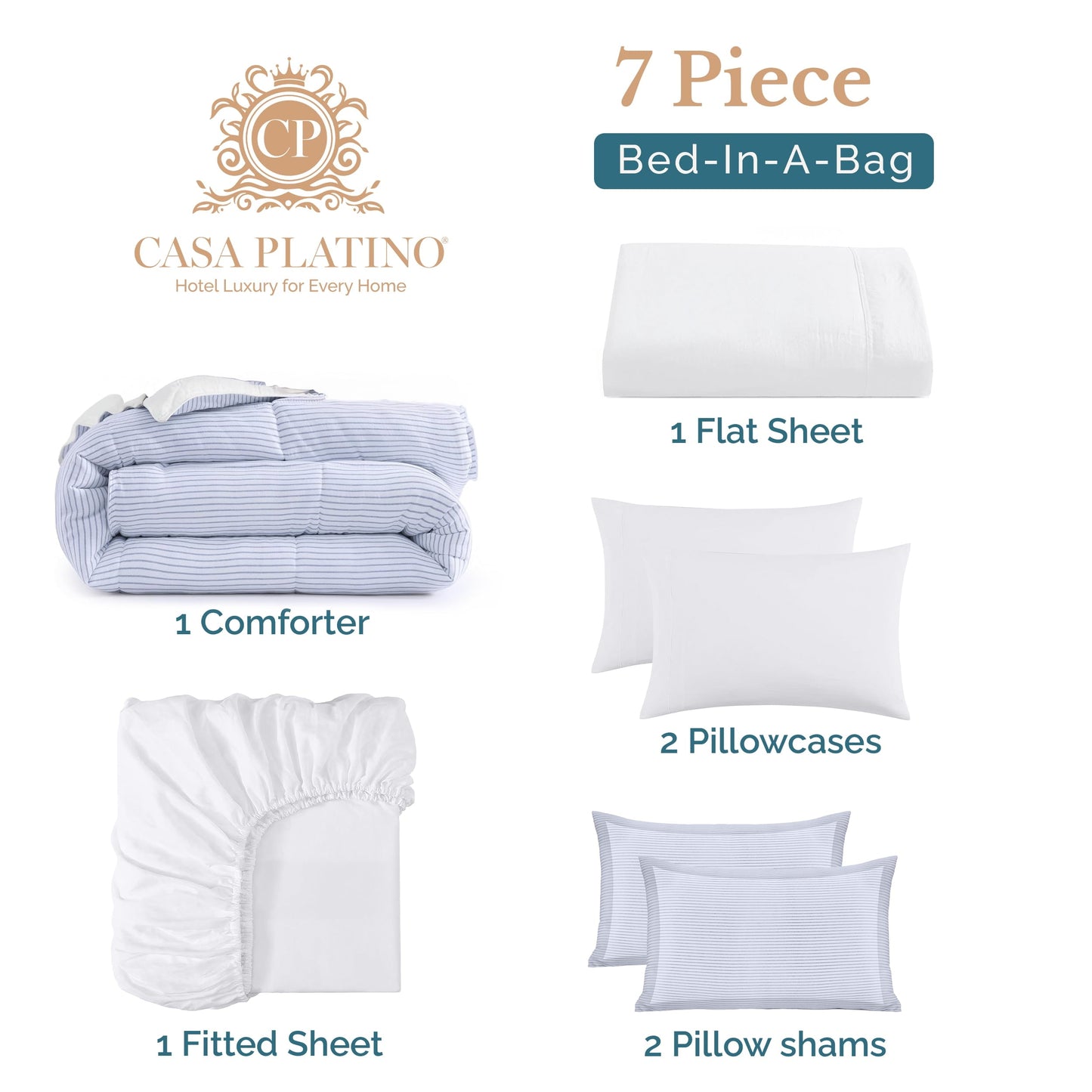 Bed in a Bag cp-gallery: color=Ticking Stripe Blue