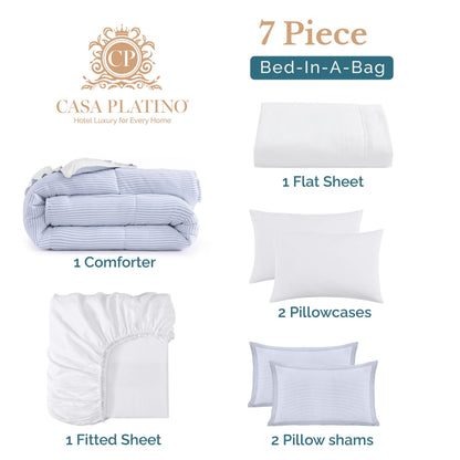 Bed in a Bag cp-gallery: color=Ticking Stripe Blue