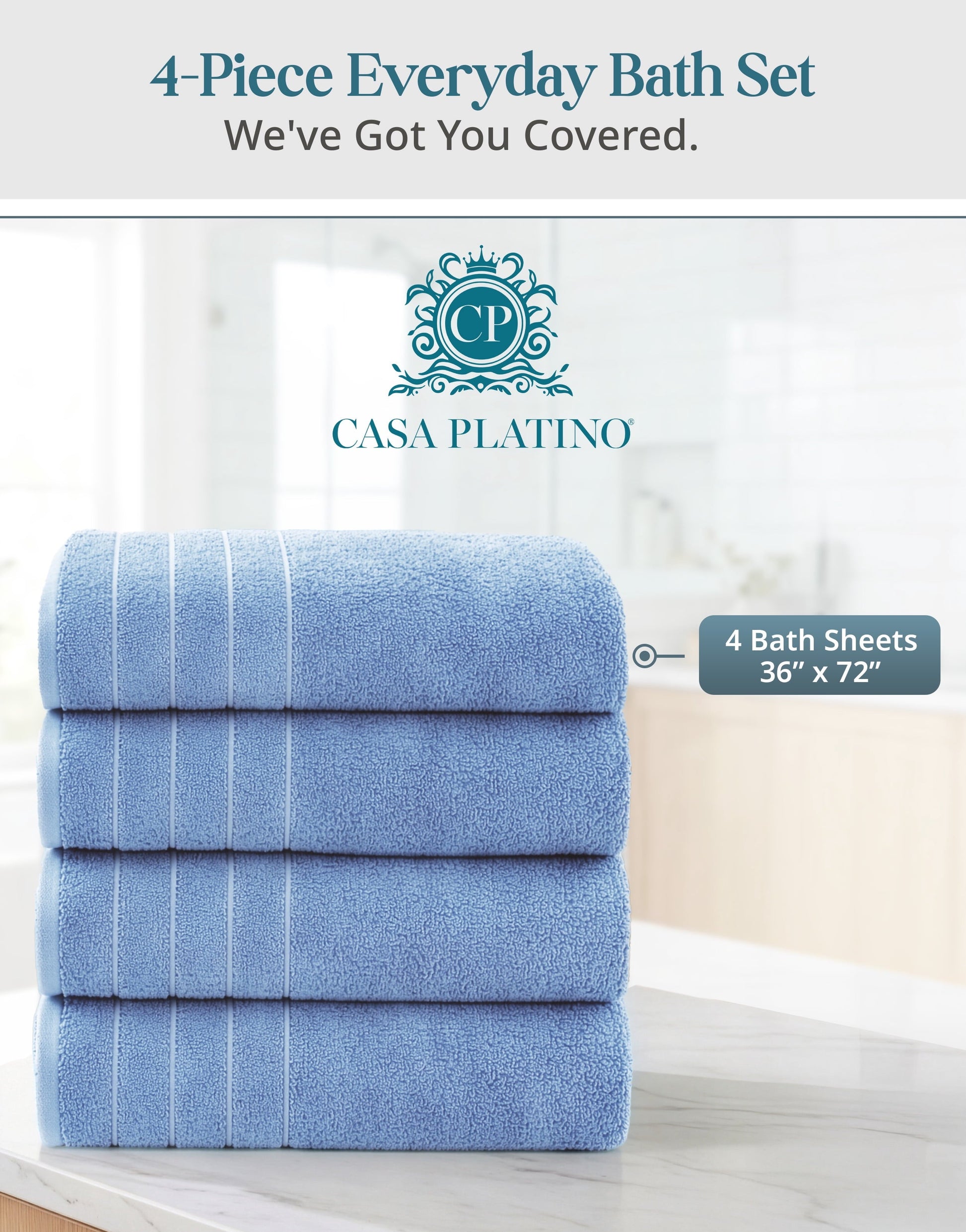 4-Piece Oversized Bath Sheets Set