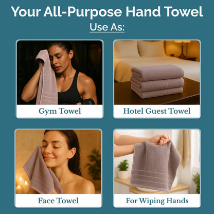 4-Piece Cotton Hand Towels Set cp-gallery: color=Platinum; size=4 Piece Set