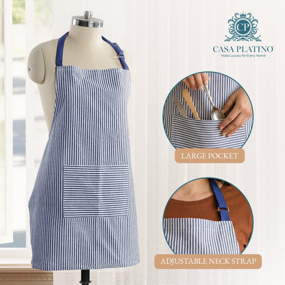 20-Piece Kitchen Towel Set Cotton Dish Towels cp-gallery: color=Indigo; size=20 Piece Set