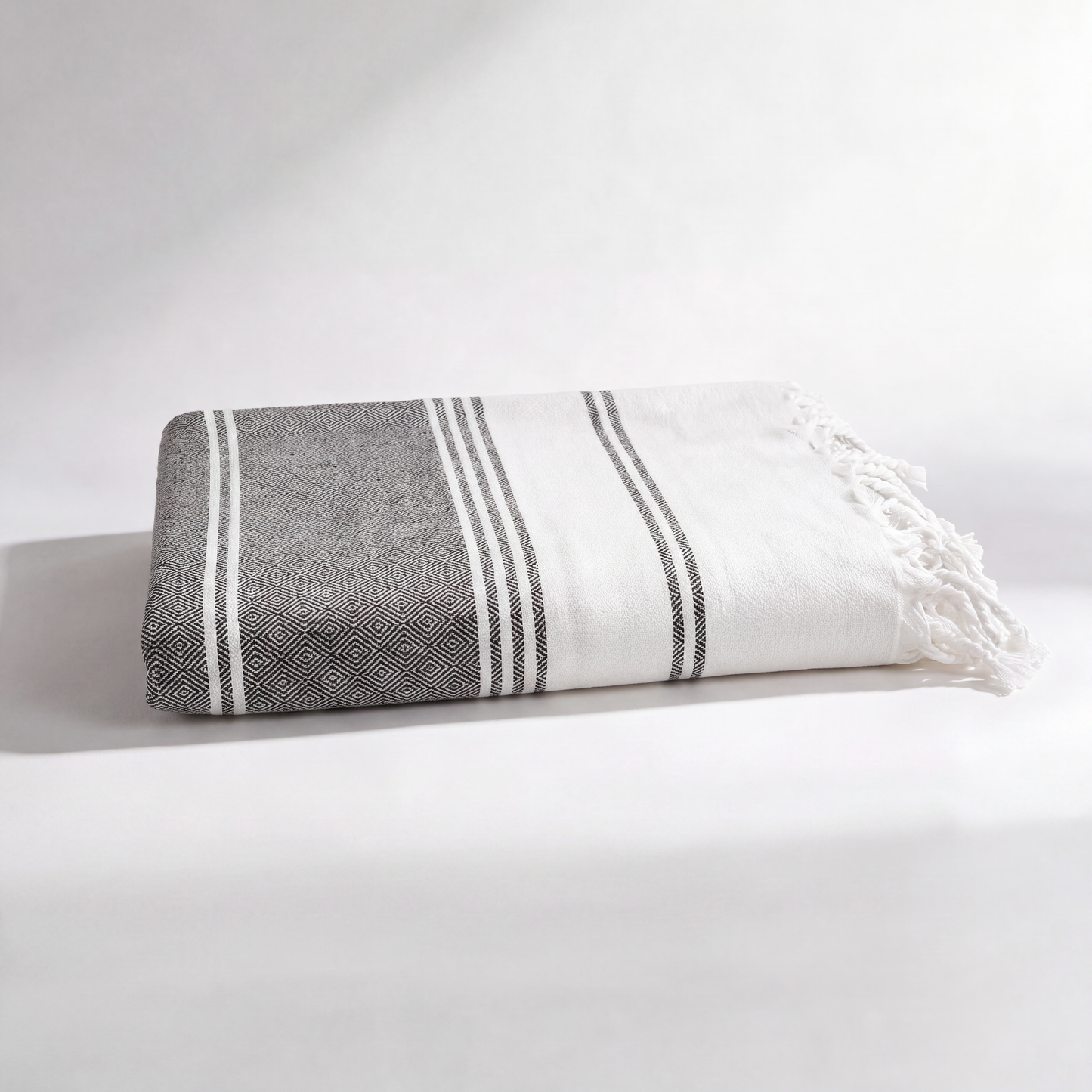 Turkish Beach Towel, Set of 1 - Ebony