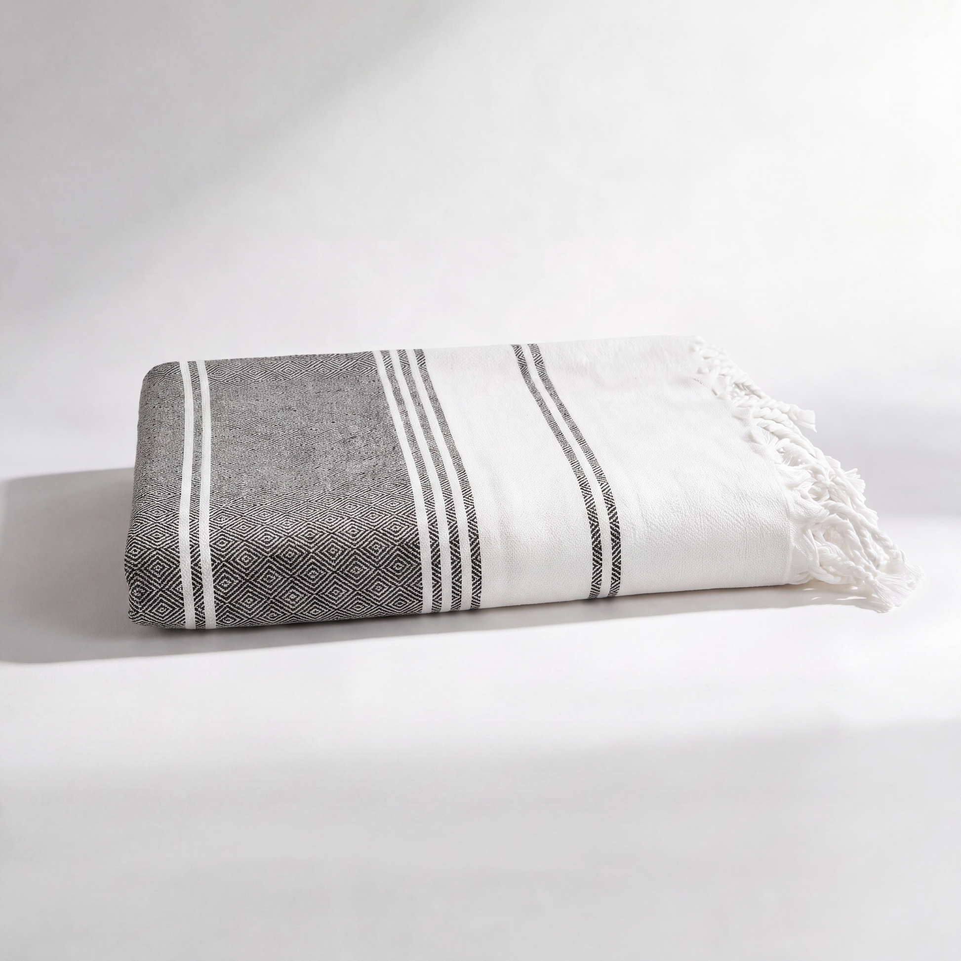 Turkish Beach Towel, Set of 1 - Ebony