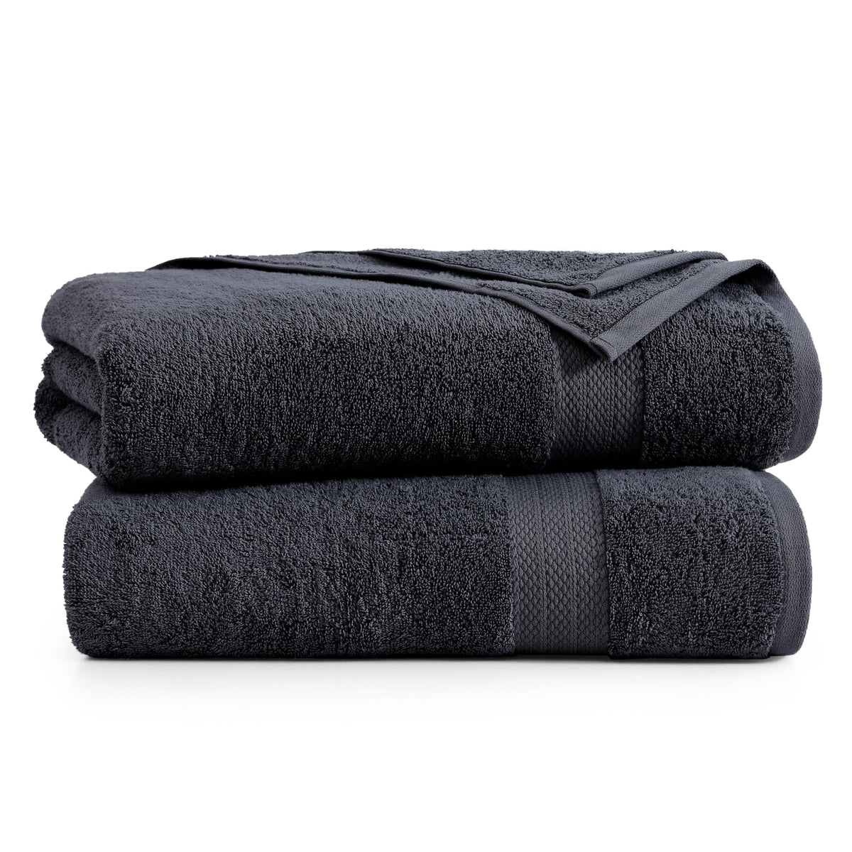 Lane Linen 2 Piece Bath Sheet Set - Black