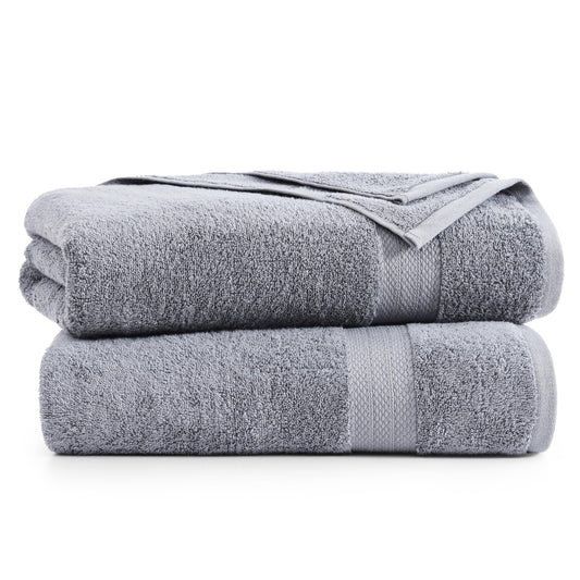Lane Linen 2 Piece Bath Sheet Set - Grey