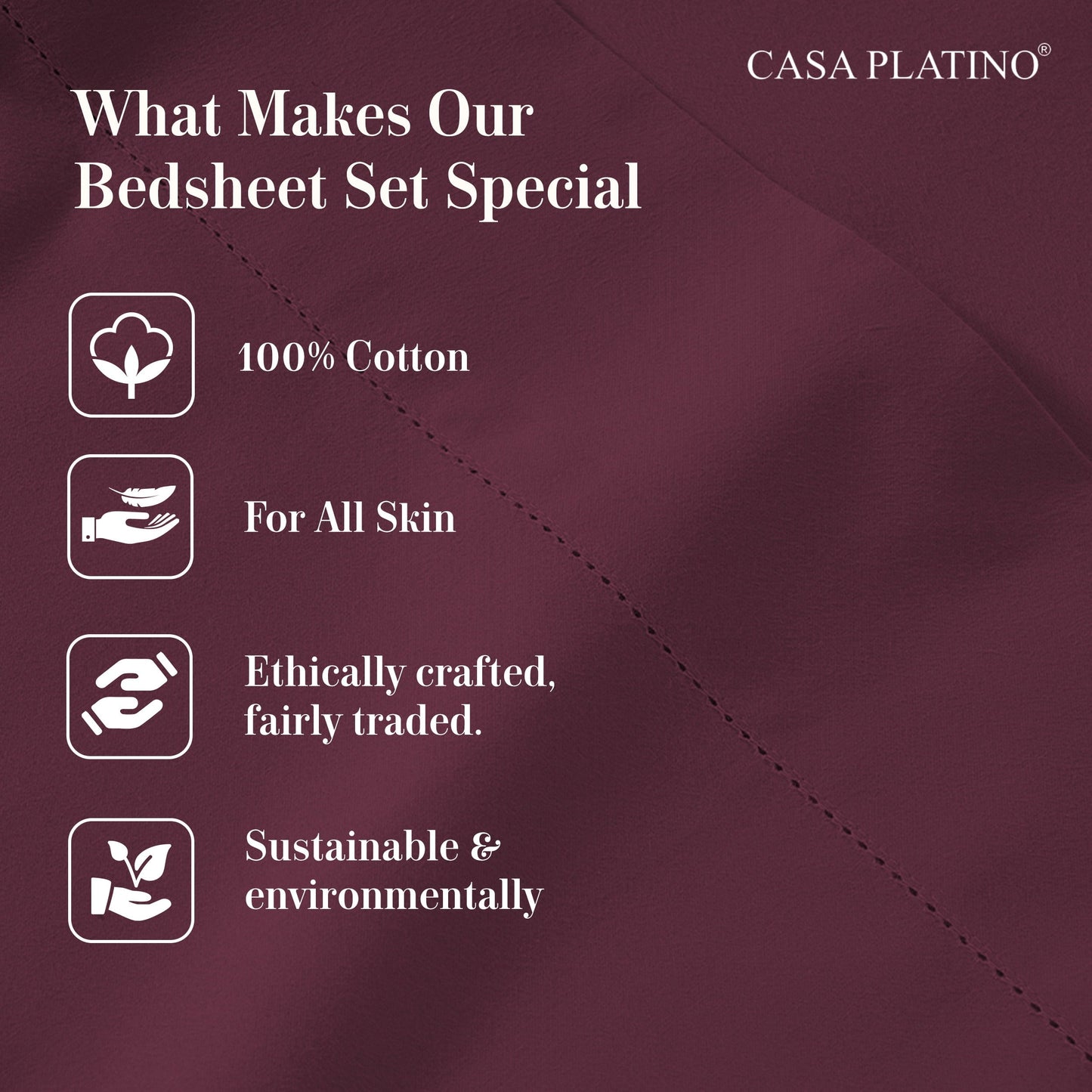 Percale Cotton Sheet Set cp-gallery: color=Windsor Wine