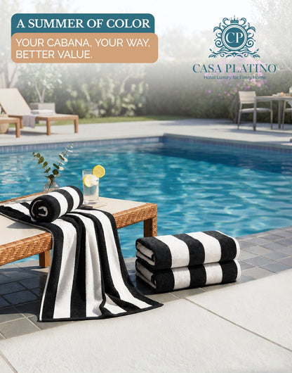 4-Piece Cabana Beach Towel Set cp-gallery: color=Grey; size=4 Piece Set
