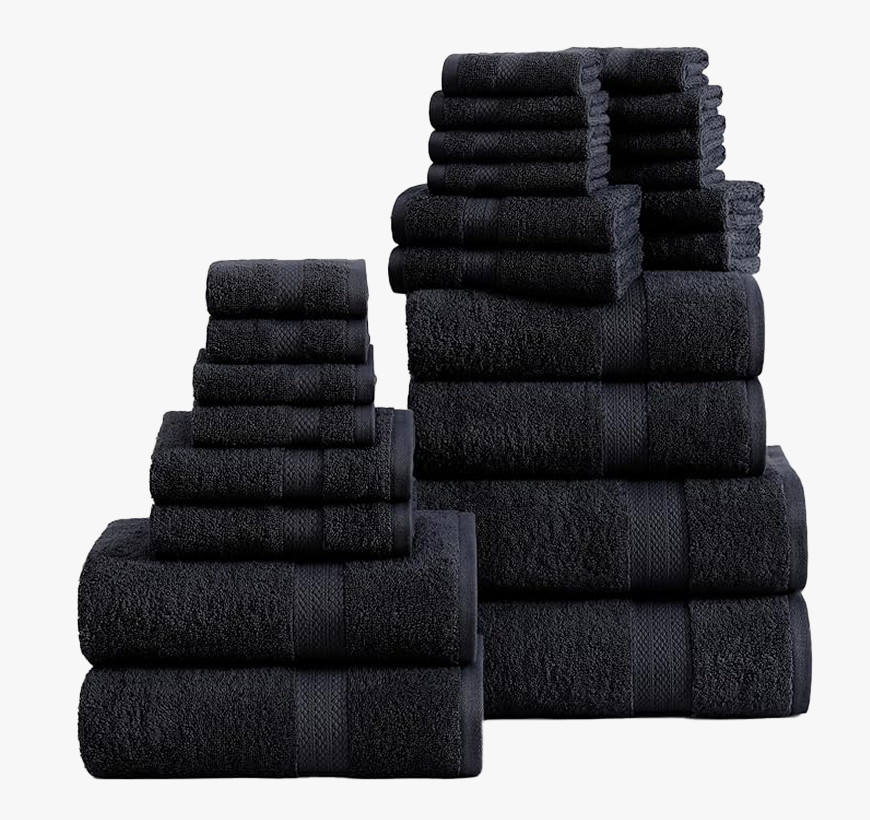 24 Piece Towel set-Black
