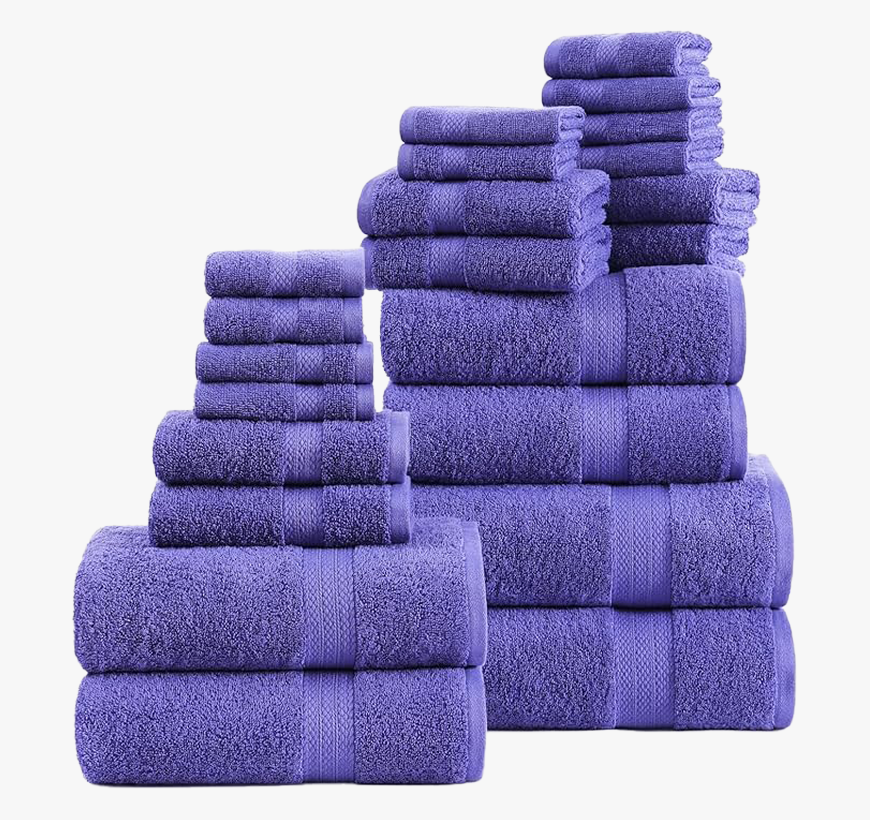 24 Piece Towel set-Blue Irish