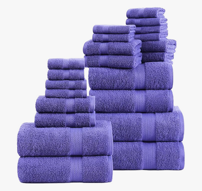 24 Piece Towel set-Blue Irish