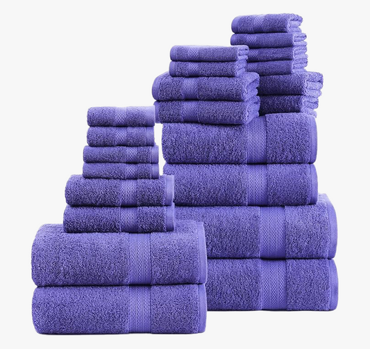 24 Piece Towel set-Blue Irish