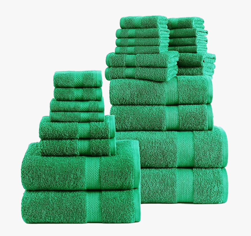 24 Piece Towel set-Emerald
